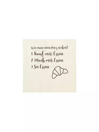 RAEDER | Lunch Servietten 33x33cm WIE MEIN MEIN HERZ | 
